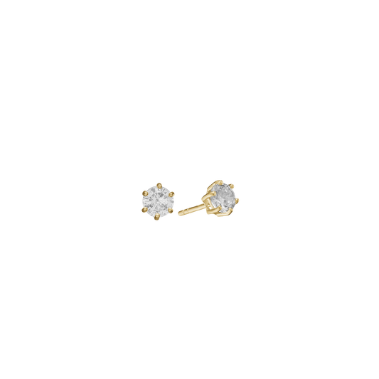 Cubic Zirkonia Ørestikker 8 Karat Guld 5 mm