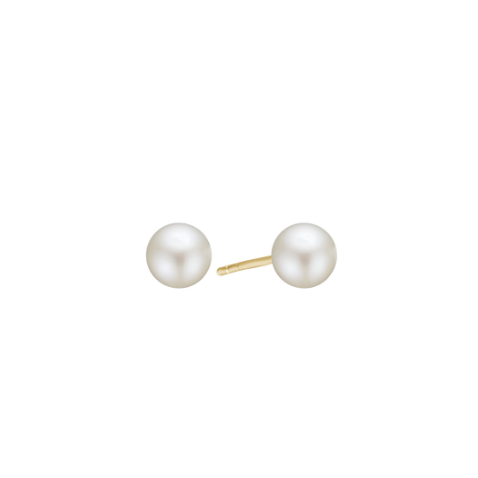 Ferskvandsperle Ørestikker 8 Karat Guld 8 mm