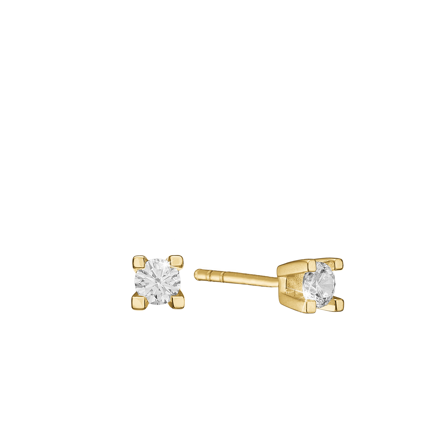 Eternity Ørestikker 14 Karat Guld Med 2x0,10ct W/SI Diamant