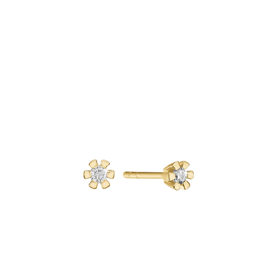 Eternity Ørestikker 8 Karat Guld Med 2x0,03ct W/SI Diamant