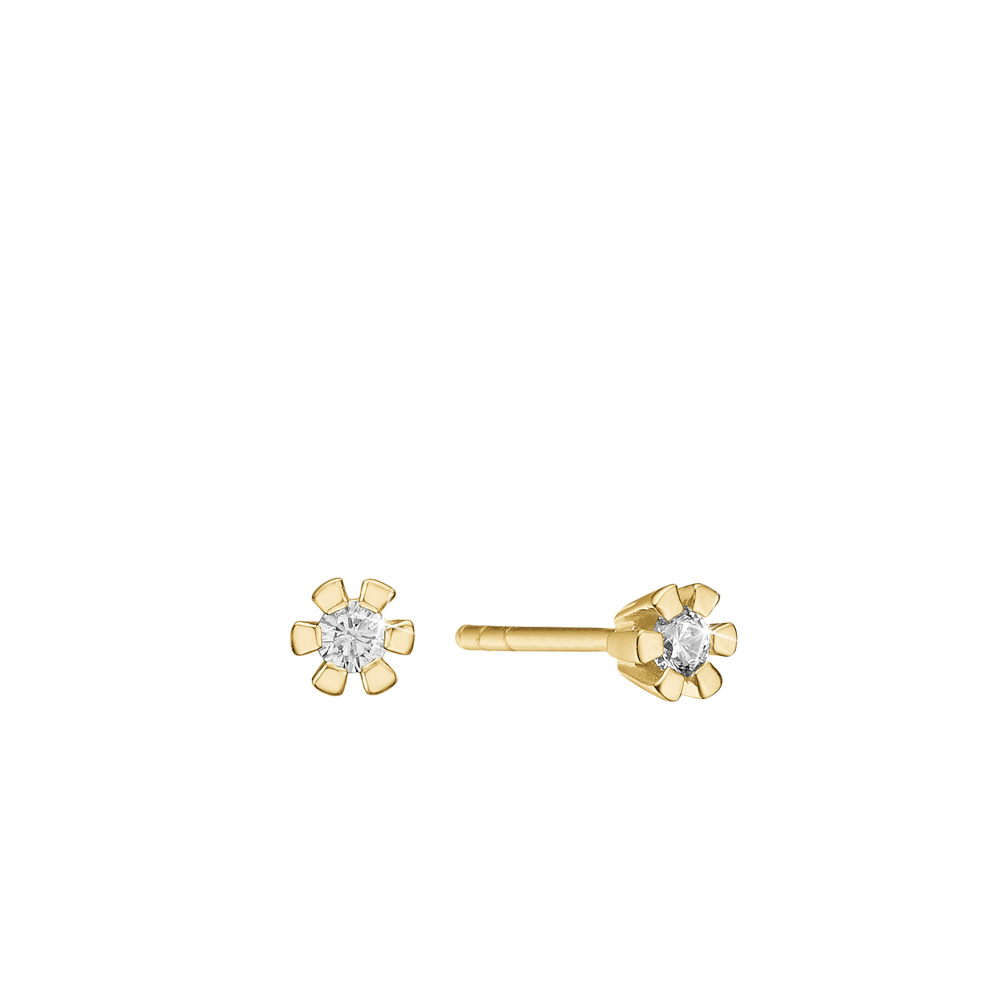 Eternity Ørestikker 14 Karat Guld Med 2x0,05ct W/SI Diamant