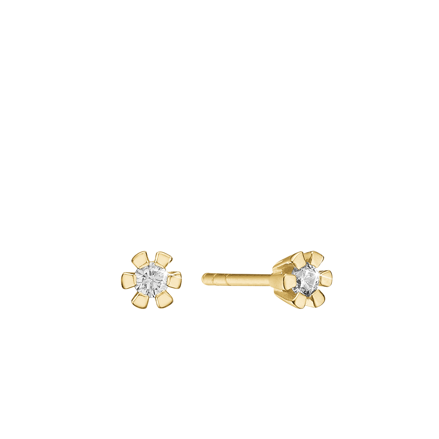 Eternity Ørestikker 14 Karat Guld Med 2x0,20ct W/SI Diamant