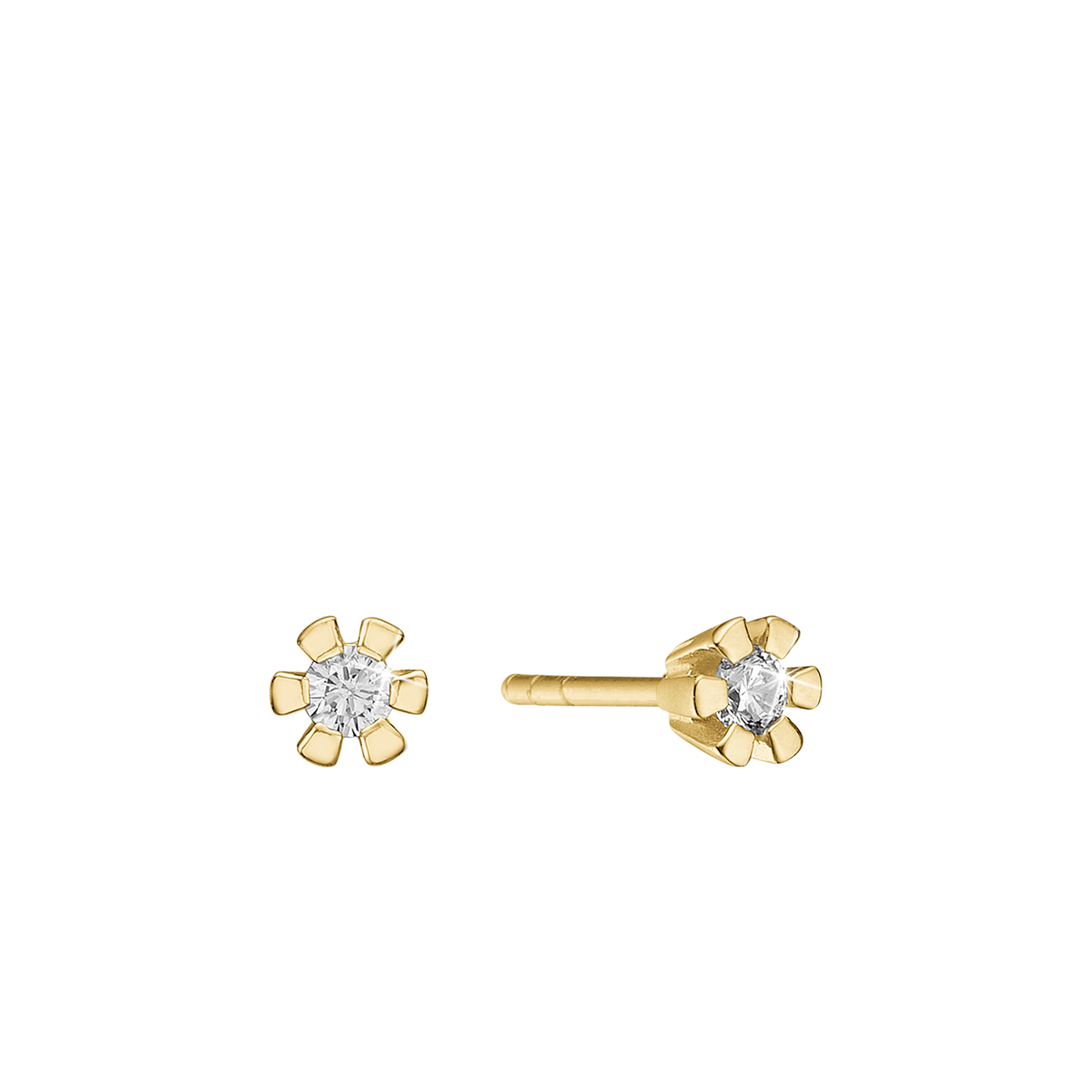Eternity Ørestikker 14 Karat Guld Med 2x0,25ct W/SI Diamant