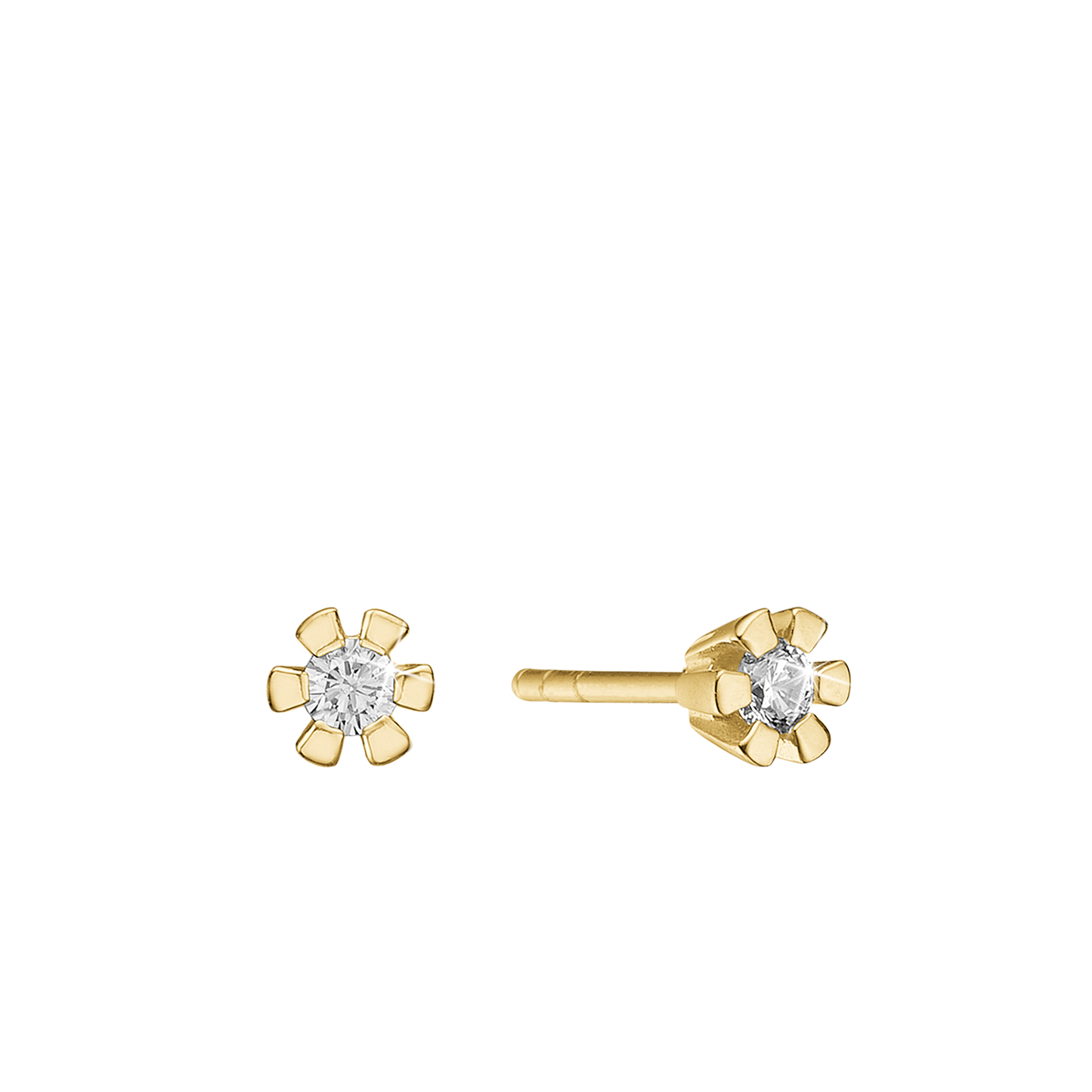 Eternity Ørestikker 14 Karat Guld Med 2x0,30ct W/SI Diamant