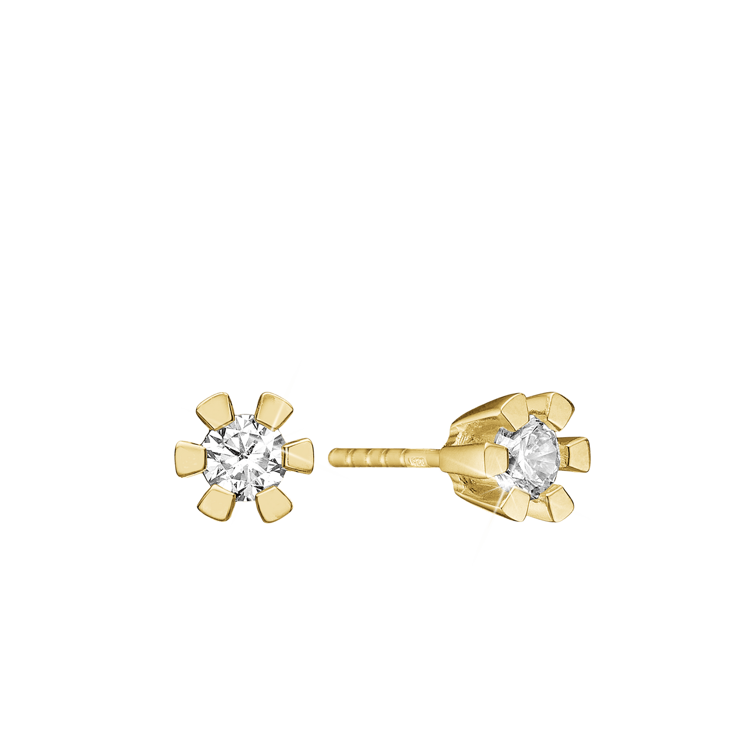 Eternity Ørestikker 14 Karat Guld Med 2x0,50ct W/SI Diamant