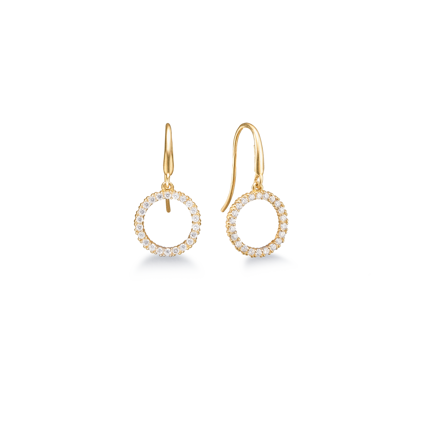Ørestikker 8 Karat Guld med Cubic Zirkonia