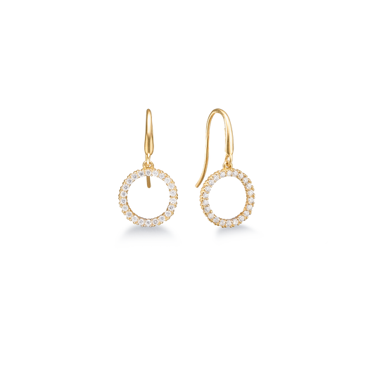 Ørestikker 8 Karat Guld med Cubic Zirkonia