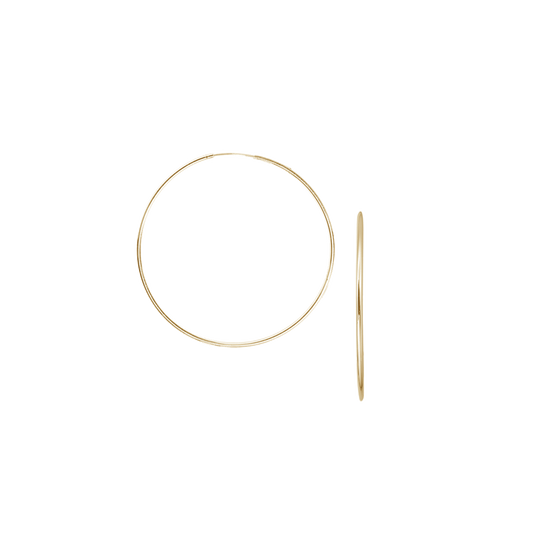 Creoler 8 Karat Guld Diameter 20 mm Med Vippelås Tråd 1,8 mm