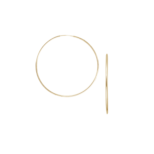 Creoler 8 Karat Guld Diameter 29,5 mm Med Vippelås Tråd 1,8 mm