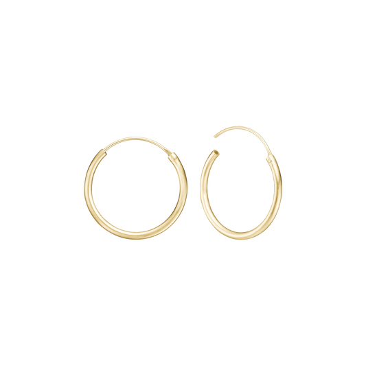 Creoler 8 Karat Guld Diameter 17,5 mm Med Vippelås  Tråd 1,2 mm