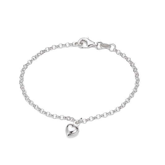 Armbånd til Børn med Hjerte Sterling Sølv 15 cm