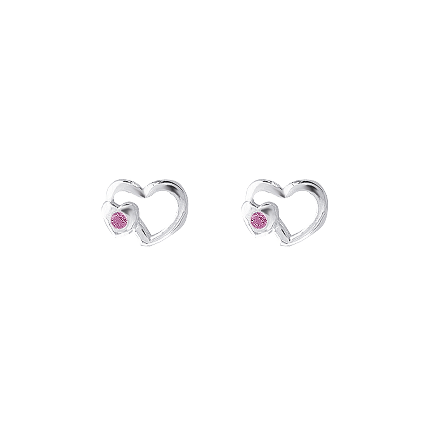 Ørestikker til Børn Pink Cubic Zirkonia Sterling Sølv