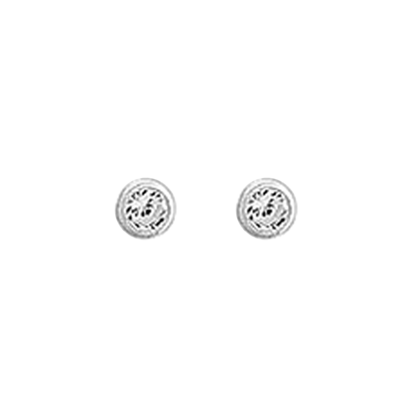 Cubic Zirkonia Ørestikker Sterling Sølv 3 mm
