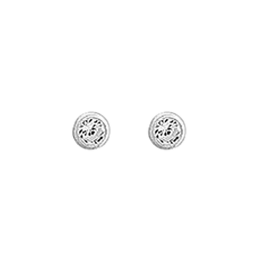 Cubic Zirkonia Ørestikker Sterling Sølv 3 mm
