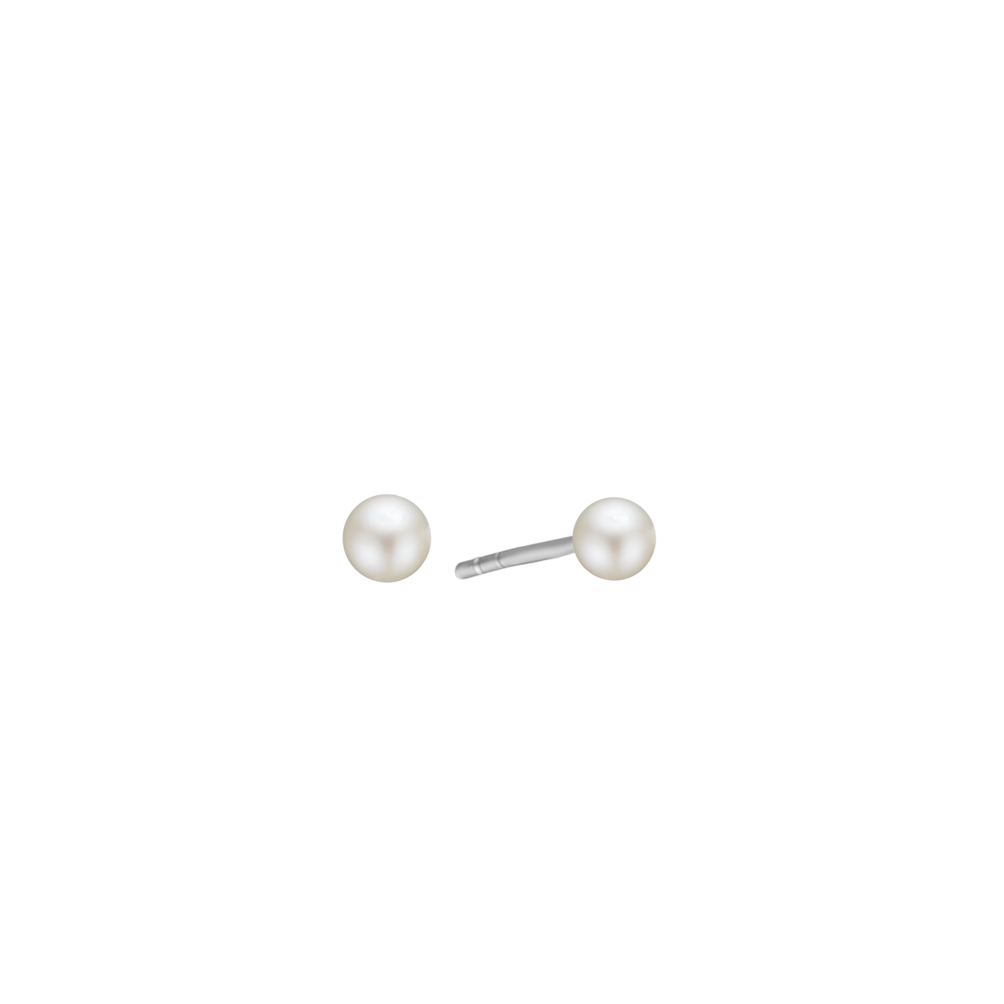 Ferskvandsperle Ørestikker Sterling Sølv 5 mm