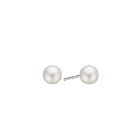 Ferskvandsperle Ørestikker Sterling Sølv 8 mm