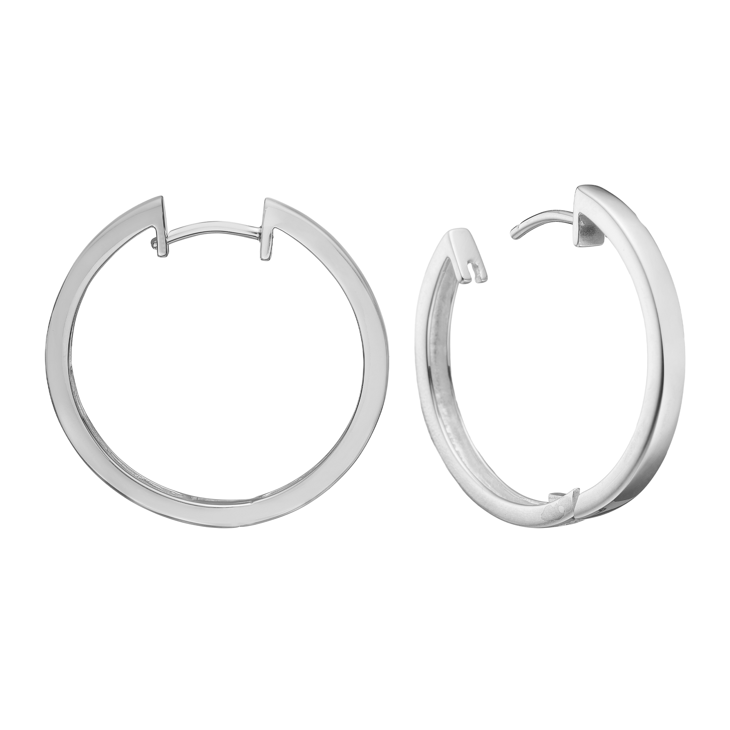 Creoler Sterling Sølv 28,5 mm Med Vippelås Tråd 3 mm