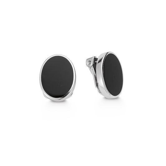 Øreclips Onyx Sterling Sølv