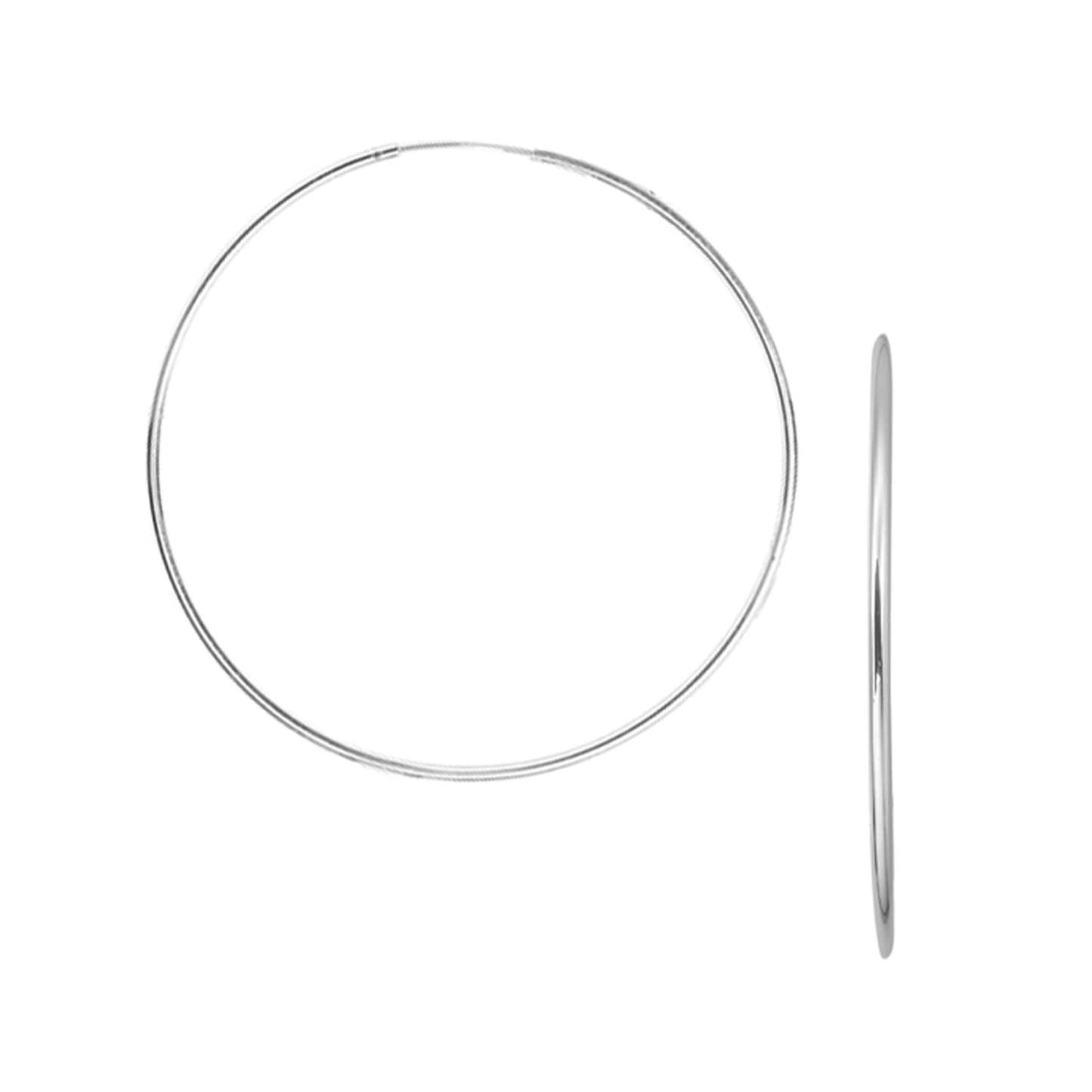 Creoler Sterling Sølv 55 mm Med Vippelås Tråd 1,2 mm