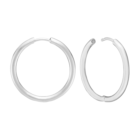 Creoler Sterling Sølv 28 mm Med Vippelås Tråd 2,5 mm