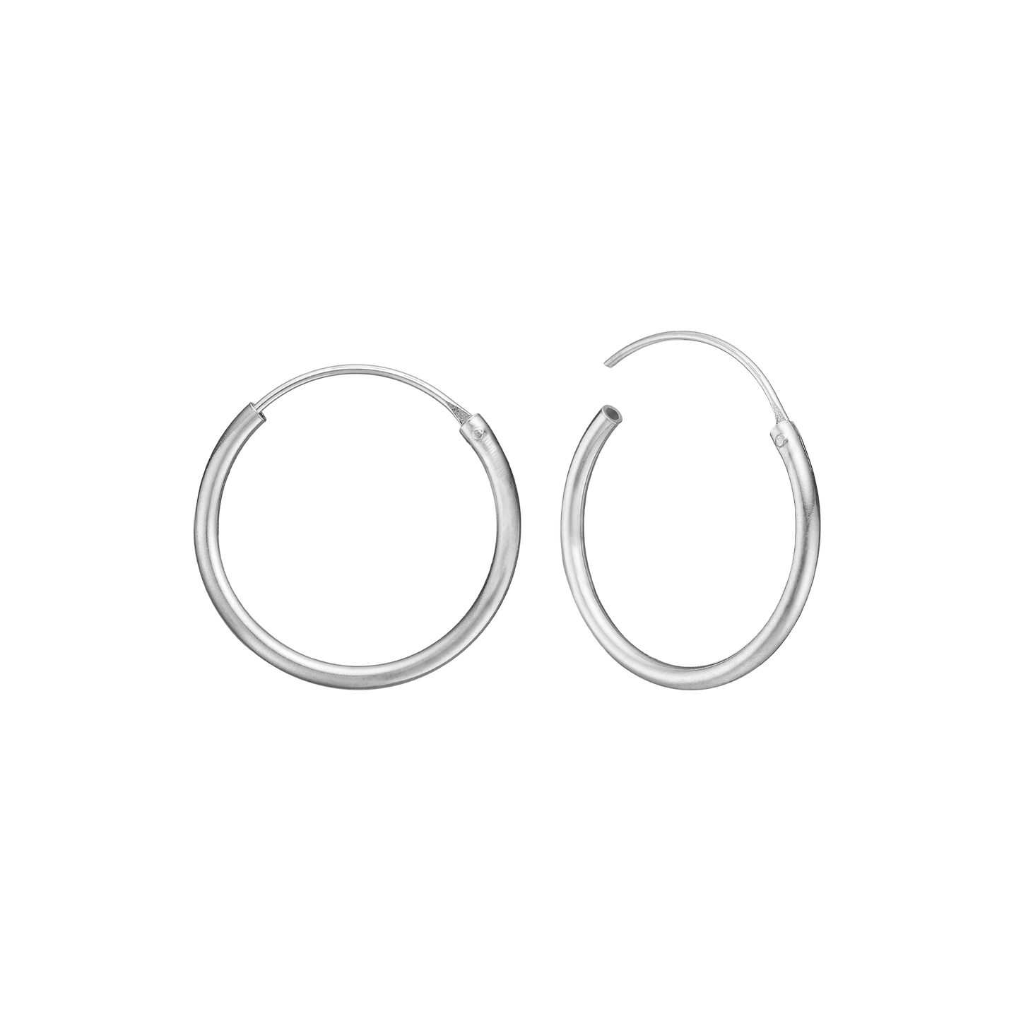 Creoler Sterling Sølv 19 mm Med Vippelås Tråd 1,5 mm