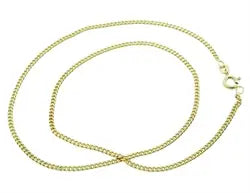 Guldbelagt sølv panserkæde - 1.7 mm.