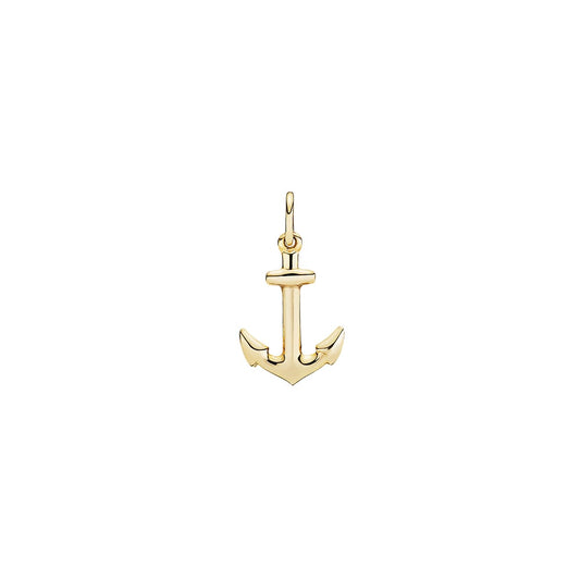 Vedhæng, anker, 17x11 mm, 14 kt guld.