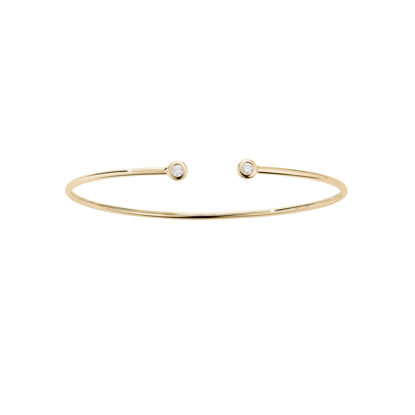 Armring 14 Karat Guld Med 2x0,05 ct W/SI Diamanter