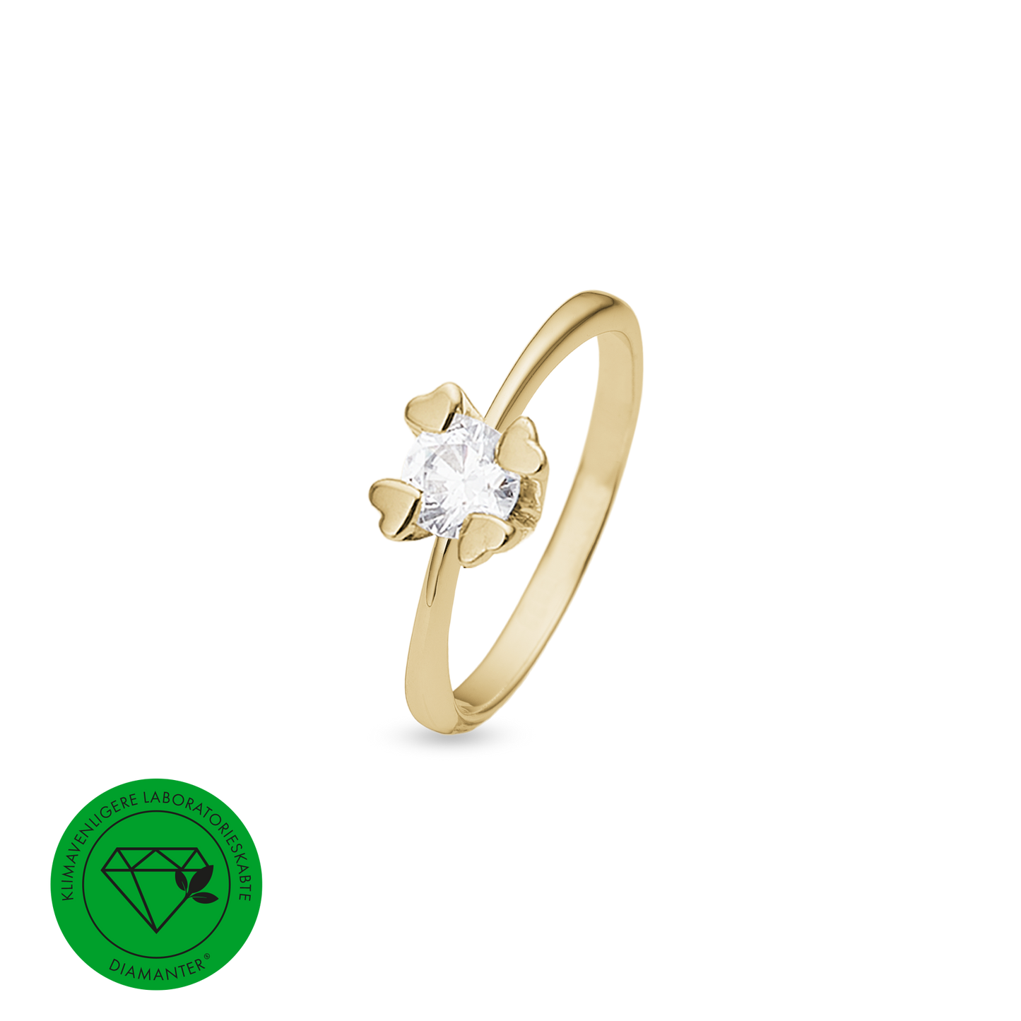 Mary Ring 14 Karat Guld Med 1,00ct W/VS Labgrown Diamant