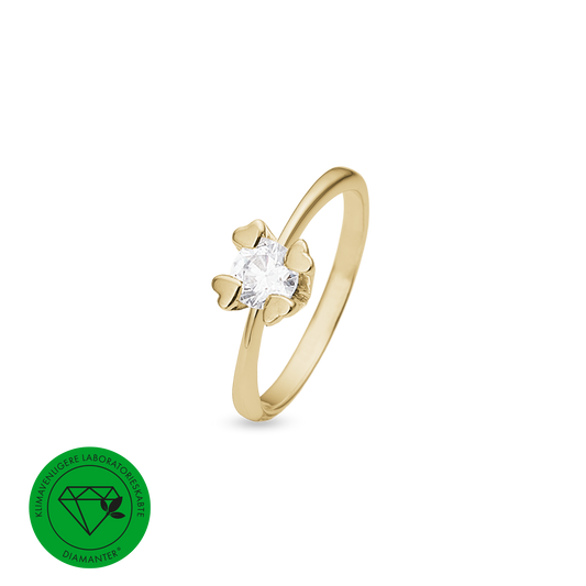 Mary Ring 14 Karat Guld Med 1,00ct W/VS Labgrown Diamant