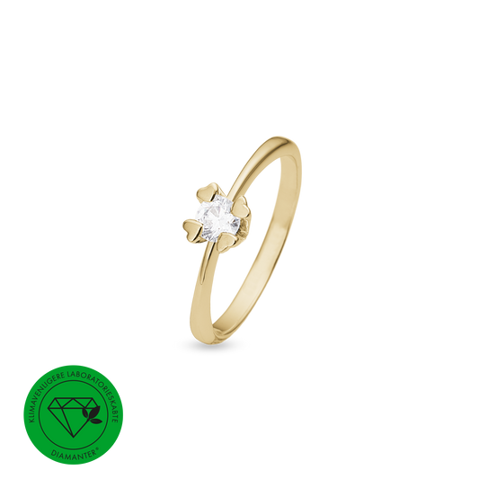 Mary Ring 14 Karat Guld Med 0,40ct W/VS Labgrown Diamant
