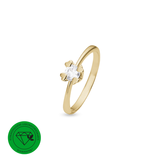 Mary Ring 14 Karat Guld Med 0,50ct W/VS Labgrown Diamant