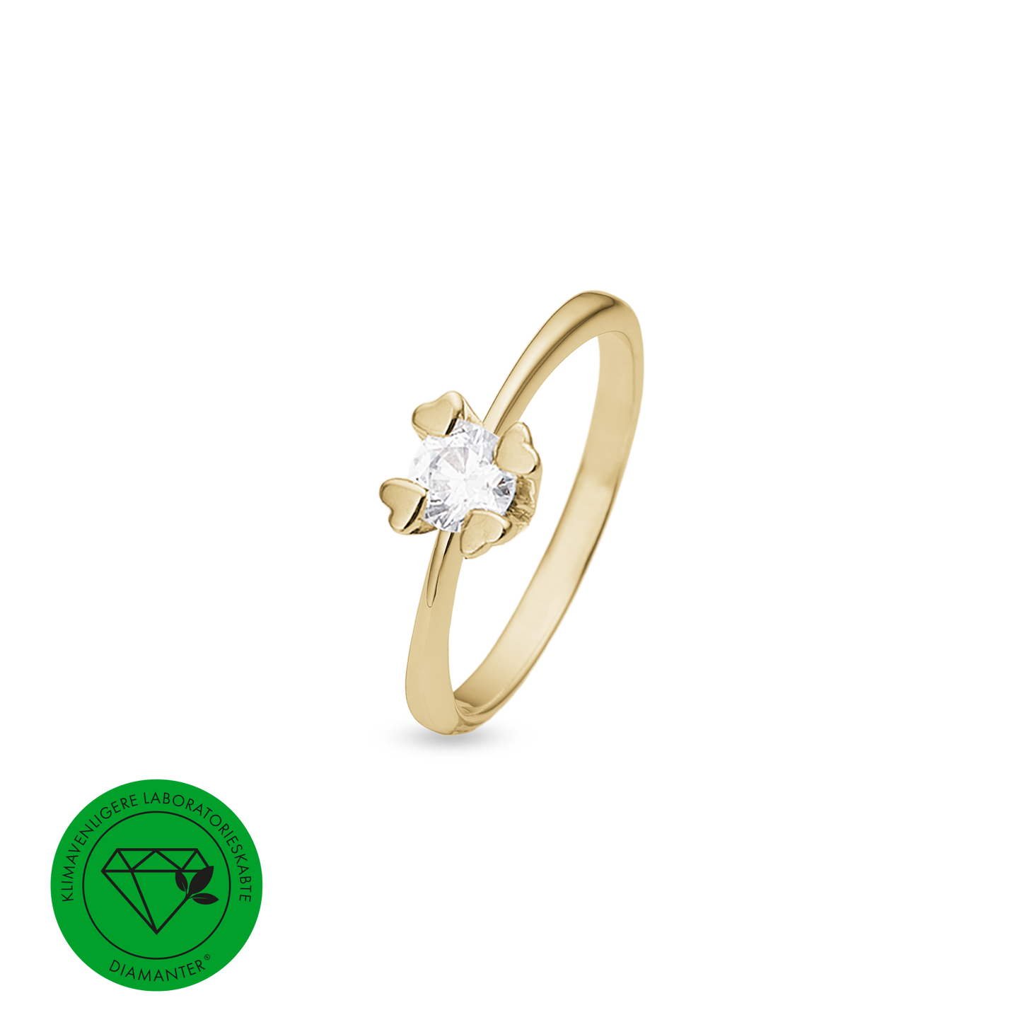 Mary Ring 14 Karat Guld Med 0,75ct W/VS Labgrown Diamant