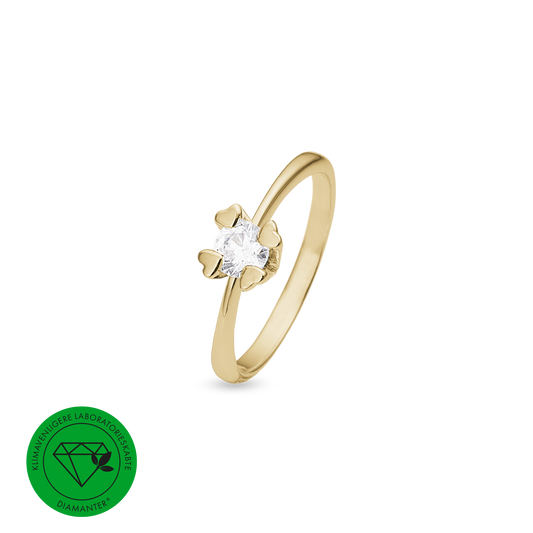 Mary Ring 14 Karat Guld Med 0,75ct W/VS Labgrown Diamant