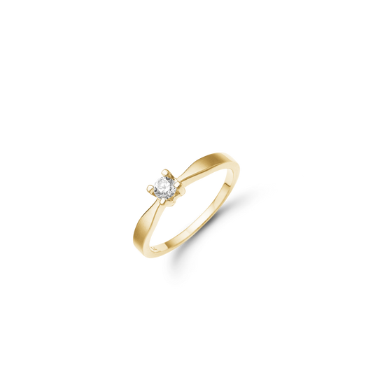 Eternity Ring 14 Karat Guld Med 0,15ct W/SI Diamant
