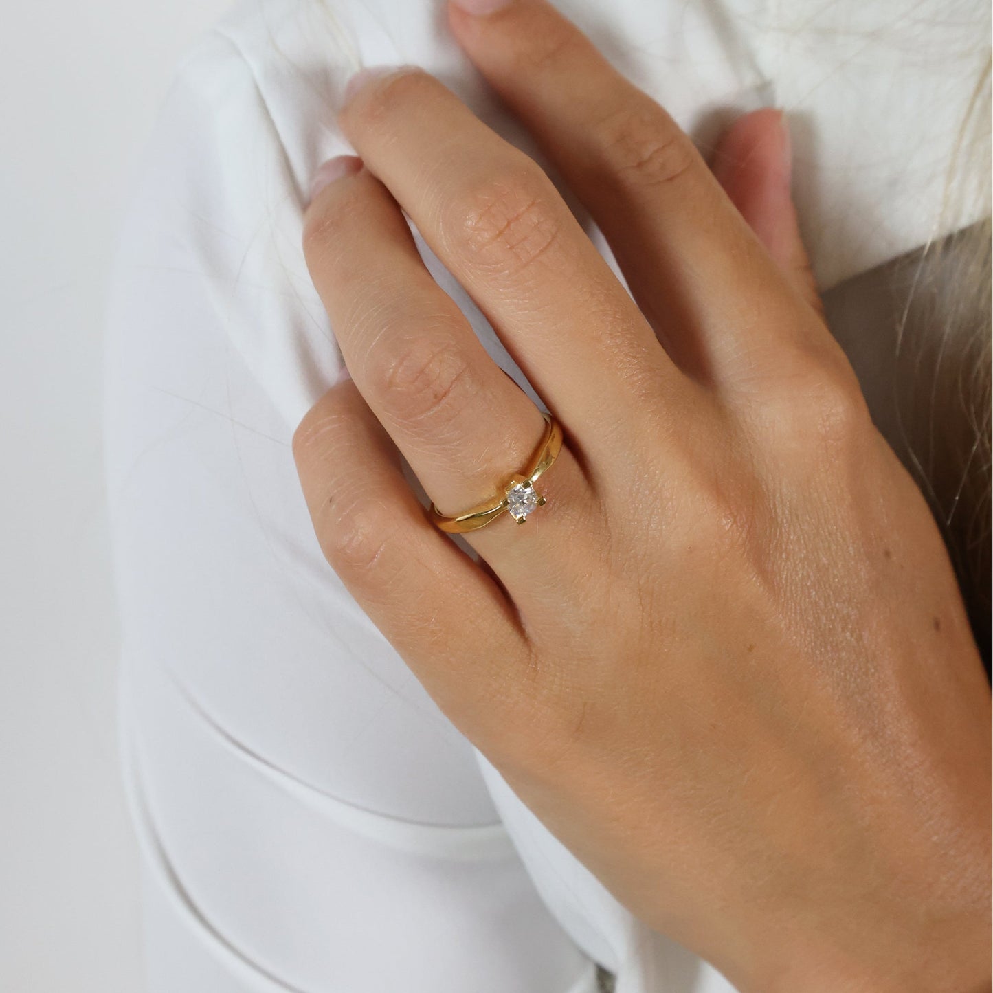 Eternity Ring 14 Karat Guld Med 0,25ct W/SI Diamant