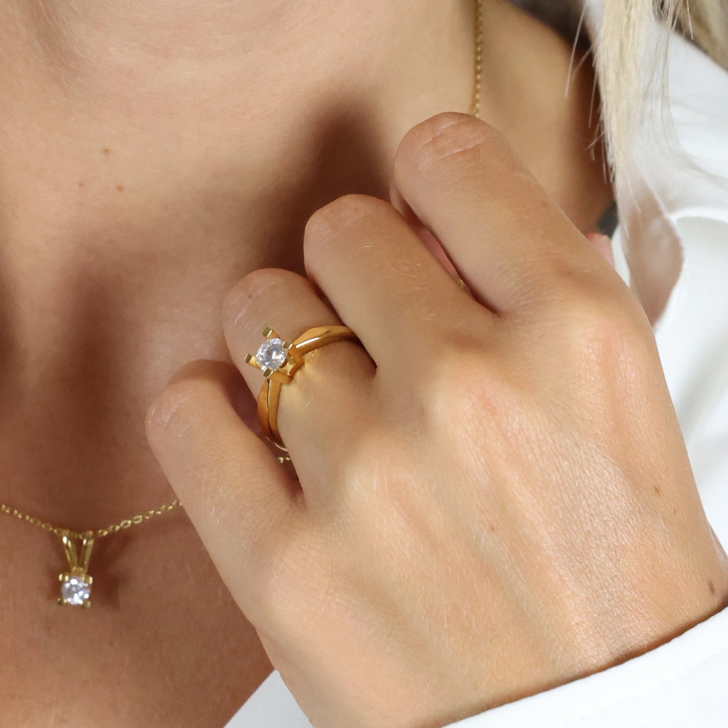 Eternity Ring 14 Karat Guld Med 0,40ct W/SI Diamant