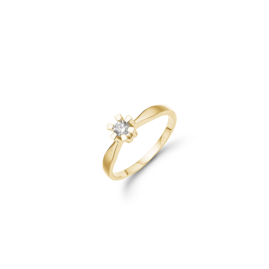 Eternity Ring 14 Karat Guld Med 0,15ct W/SI Diamant