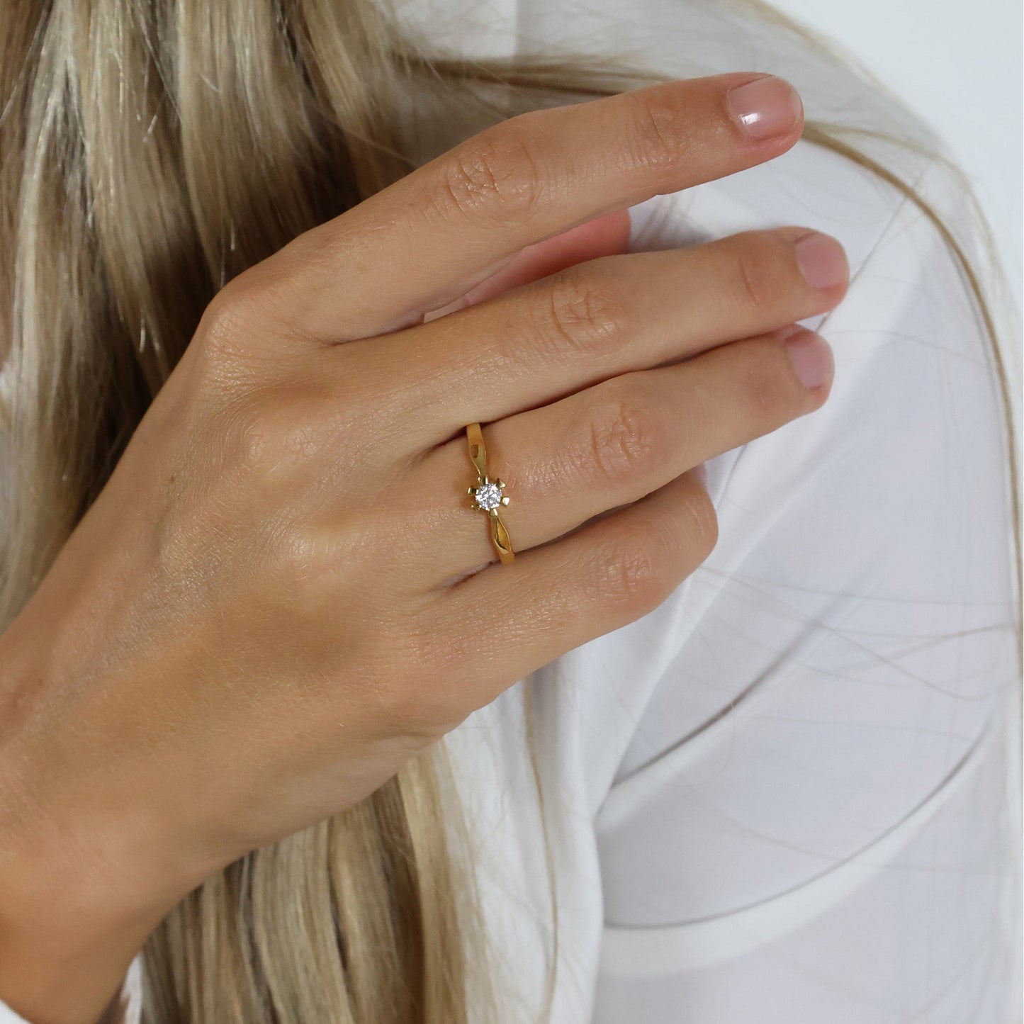 Eternity Ring 14 Karat Guld Med 0,20ct W/SI Diamant
