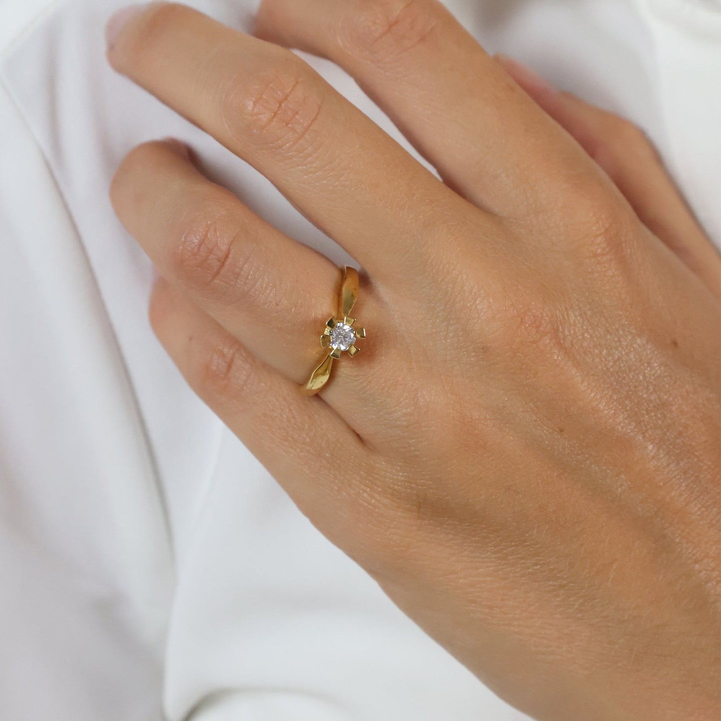 Eternity Ring 14 Karat Guld Med 0,30ct W/SI Diamant