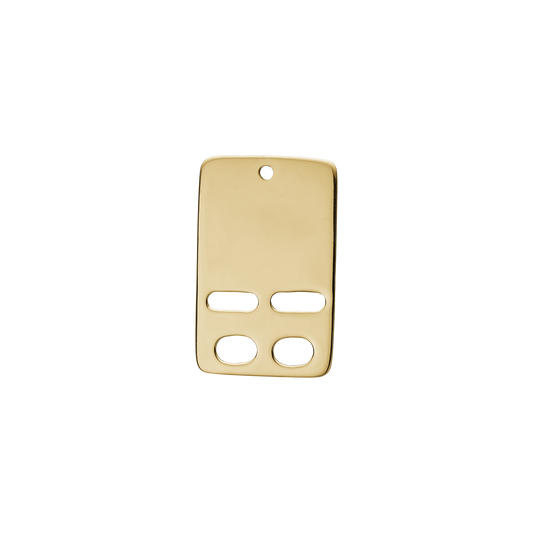 Navneplade Vedhæng 14 Karat Guld 14 x 22 mm