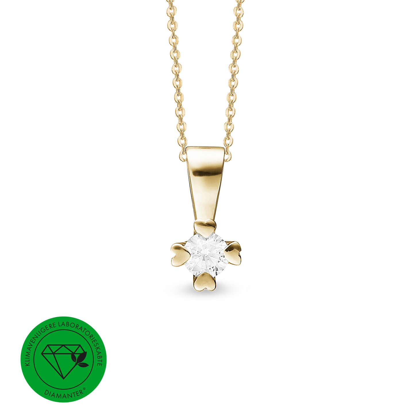 Mary Vedhæng 14 Karat Guld Med 1,00ct W/VS Labgrown Diamant