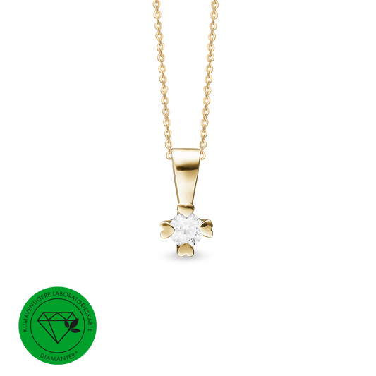 Mary Vedhæng 14 Karat Guld Med 0,50ct W/VS Labgrown Diamant