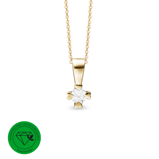 Mary Vedhæng 14 Karat Guld Med 0,75ct W/VS Labgrown Diamant