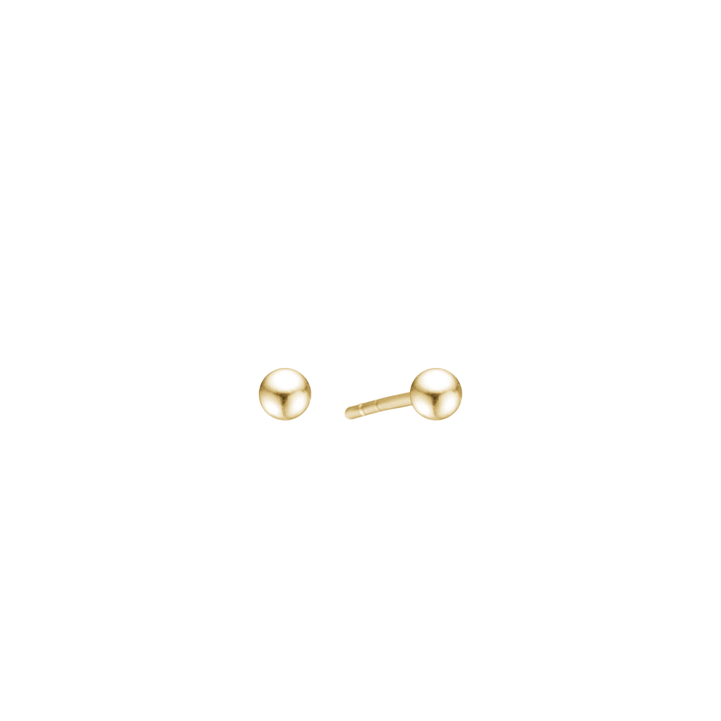 Kugle Ørestikker 14 Karat Guld 4 mm