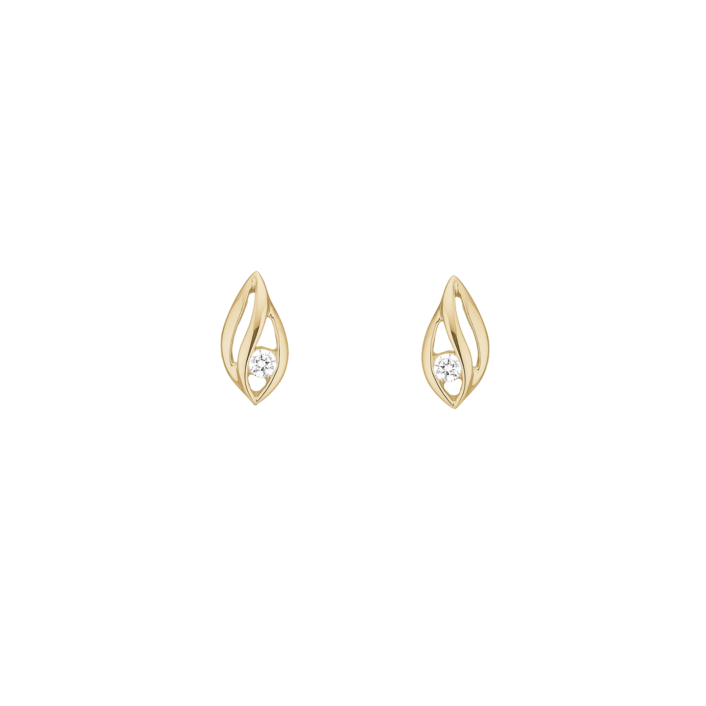 Ørestikker 14 Karat Guld Med Cubic Zirkonia