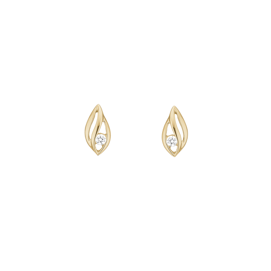Ørestikker 14 Karat Guld Med Cubic Zirkonia