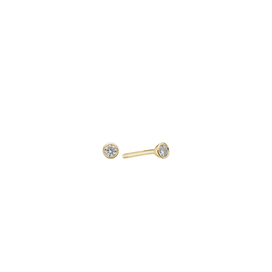 Cubic Zirkonia Ørestikker 14 Karat Guld 2,8 mm