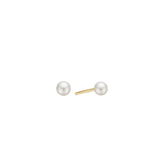 Ferskvandsperle Ørestikker 14 Karat Guld 5 mm