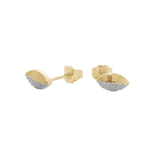 Ørestikker 14 Karat Guld med 36 x 0,001944 ct W/Pi Diamanter